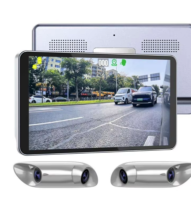 kwaliteit  6 Inch Electronic Rearview Mirror Monitor System with Dual Side Shark Fin Cameras and AHD 1080P HD Blind Spot Monitoring Kit fabriek