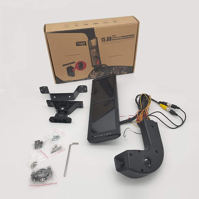 kwaliteit  OEM Wholesale Vehicle Security System, 15.8" HD Dual Display Electronic Rearview Mirror with 2 Cameras Recording for MAN Bus Truck fabriek