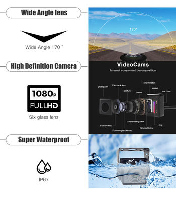 Wagenparkwagens waterdichte AHD 12V 24V 360 graden vogelzichtcamera voor auto