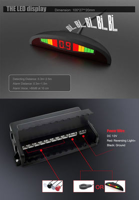 8-Sensor Parking Radar System for Vehicle with LED Display and Beep Sound for Reversing Safety