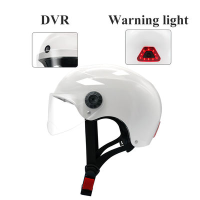 White Half Face Helmet for Motorcycles - Comfortable Fit with Adjustable Straps & Safety Features