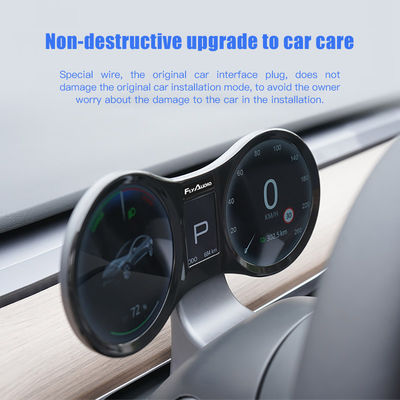 12.3 Inch Full LCD Digital Dashboard for Tesla Model 3 and Model Y with Plug-and-play Installation and Original Car Data Synchronization