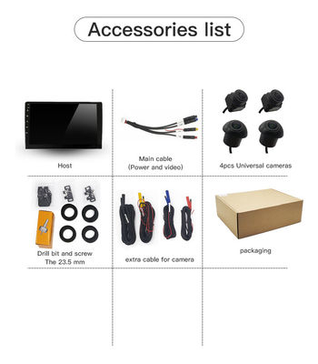 Universele 360 graden auto camera met AHD 1080P nachtzicht en SONY sensor voor allround veiligheid