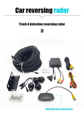 24V Universeel Heavy-Duty Truck Dodehoek System, 4 Stuks Parkeersensoren Alarm Detectie Veiligheidskit voor Vrachtwagen Bus Camper Bedrijfsvoertuig