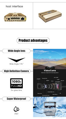 7 inch AHD Quad View Camerasysteem met Monitor voor Bus Vrachtwagen | Voertuig Surveillance Achteruitrijcameraset