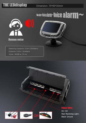 Universele 16,5 mm 4 Probe Parking Sensor System LCD afstandsbediening Auto Reverse Backup Radar