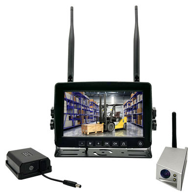 7-inch HD draadloos vorklift achteruitkijksysteem 1080P DVR IP68 waterdicht Magnetische batterij Volledige voertuigdekking