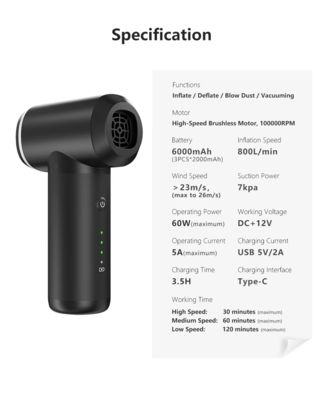 Draagbare 12V Auto Stofzuiger met 16-Voet Stroomkabel en Detail Accessoires voor Voertuig Interieur