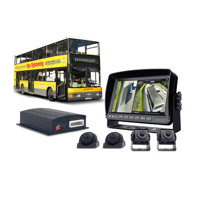Professionele 360° Surround Camera Kit voor bussen, inclusief vier HD-camera's en een display voor optimale zichtbaarheid