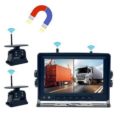 High Definition Wireless Truck DVR Monitor, 7 inch Night Vision WiFi Solar Powered Reverse Backup Recorder Camera voor Winnebago Travato RV Reversing