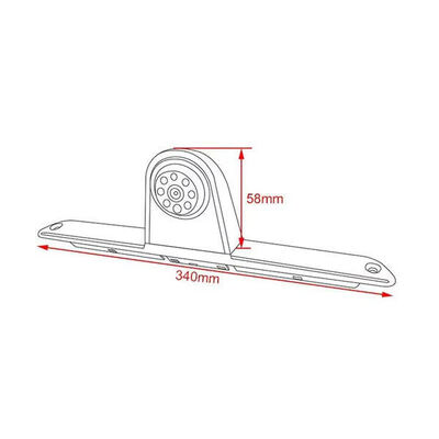 Verstelbare achteruitkijkcamera met remlicht voor VW Crafter en Mercedes Sprinter
