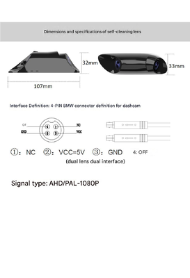 Dual-Lens 1080P Electronic Rearview Mirror 6 inch High-Bright Display Ultra-Slim Aluminium Body Waterdicht Voertuig Achteruitkijkspiegel Camera voor auto's