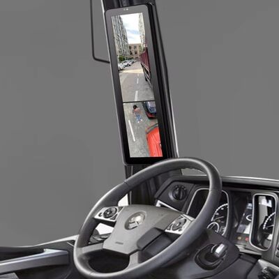 15.88 Inch Dual Screen Electronic Rear View Mirror for Trucks with Blind Spot Detection and DVR Recording
