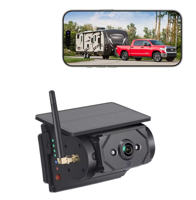 Wi-Fi op zonne-energie draadloze autovideocamera 100m transmissie achteruitrijcamera voor bus, bestelwagen, vrachtwagen, camper, camper, vrachtwagen, alle voertuigmodellen