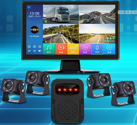 10 inch 4CH IPS Split-Screen MDVR Monitor Waterdicht Back-up Camera Dash Cam Reversing Help voor Semi Truck Bus Fleet Monitoring