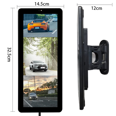 12.3 Inch Touch Screen Mirror Monitor, 1080P AHD Reverse Camera with 360° View & Blind Spot Detection System for Truck and Bus