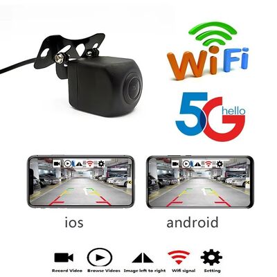 5G WiFi draadloze back-up camera met infrarood nachtzicht en IP67 waterdichte achteruitkijkcamera voor iOS & Android