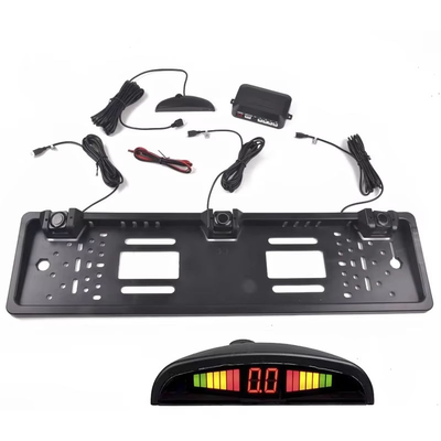 LED LCD-display Bibi-alarm, EU-licentieframe Parkeerback-radarsensoren, waterdichte automatische achteruitrijhulp, OEM beschikbaar