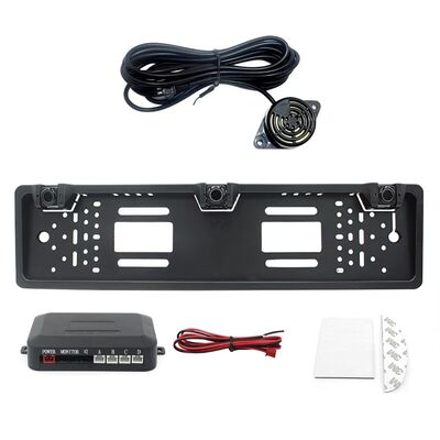 Warm verkoop EU Auto License Plaat Frame Parking Sensor, IP67 Waterdicht Achteruitzicht Backup Parking Sensor met Radar Kit, OEM Beschikbaar