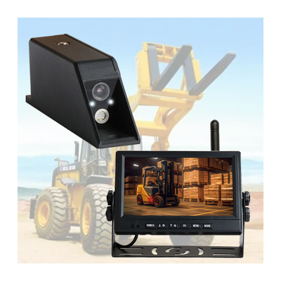 Draadloos vorkheftruck camerabewakingssysteem 7 inch IPS monitor oplaadbare achteruitrijcamera voor Linde Toyota Hyster Yale vorkheftruck