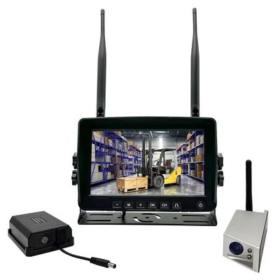 Draadloze Zonnevorkheftruck Camera Kit met 9600mAh Batterij, Magnetische Bevestiging, 7-Inch Monitor en IP68 Waterdichte Camera